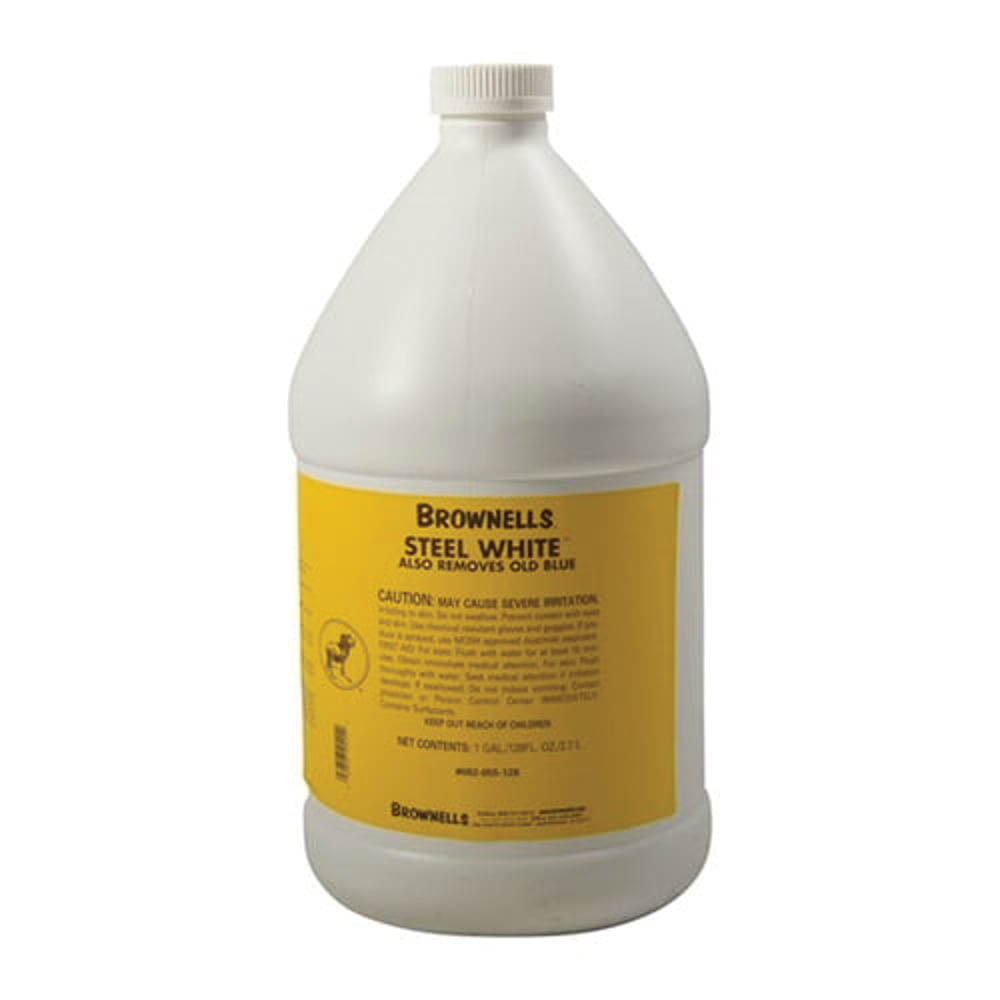 Brownells Steel White Blue and Rust Remover, 128 oz White