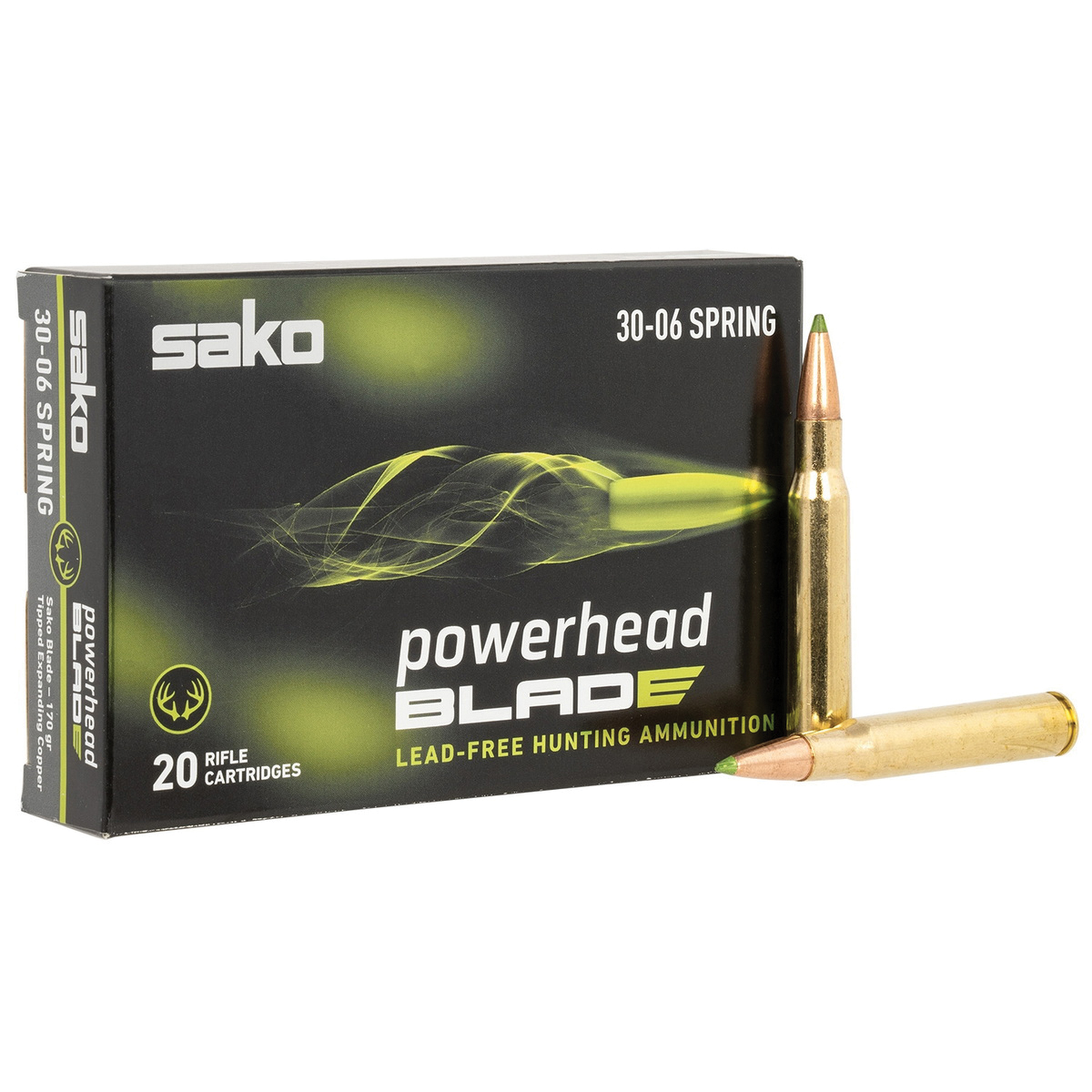 Sako Powerhead Blade .30-06 Springfield 170 gr LFBT 20rds Rifle Ammo for Eco-Friendly Ballistic Performance - JASPHB3006170B - Sako