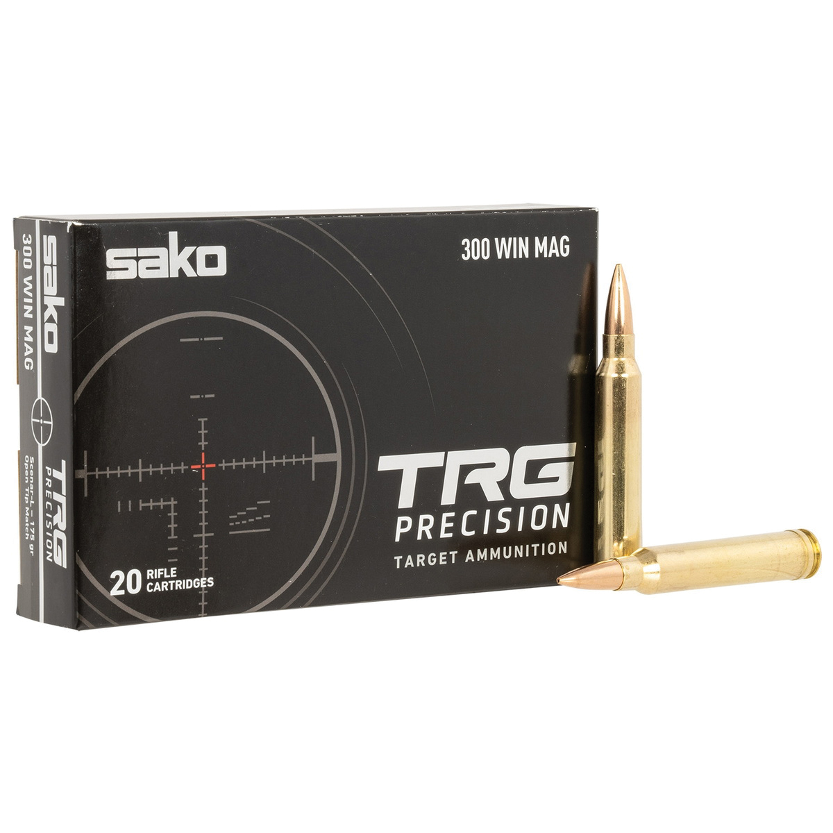 Sako Open Tip Match .300 Win Mag 175 gr 20rds Rifle Ammo for Precision Open Tip and Match Shooting - JASTRG300WM175B - Sako