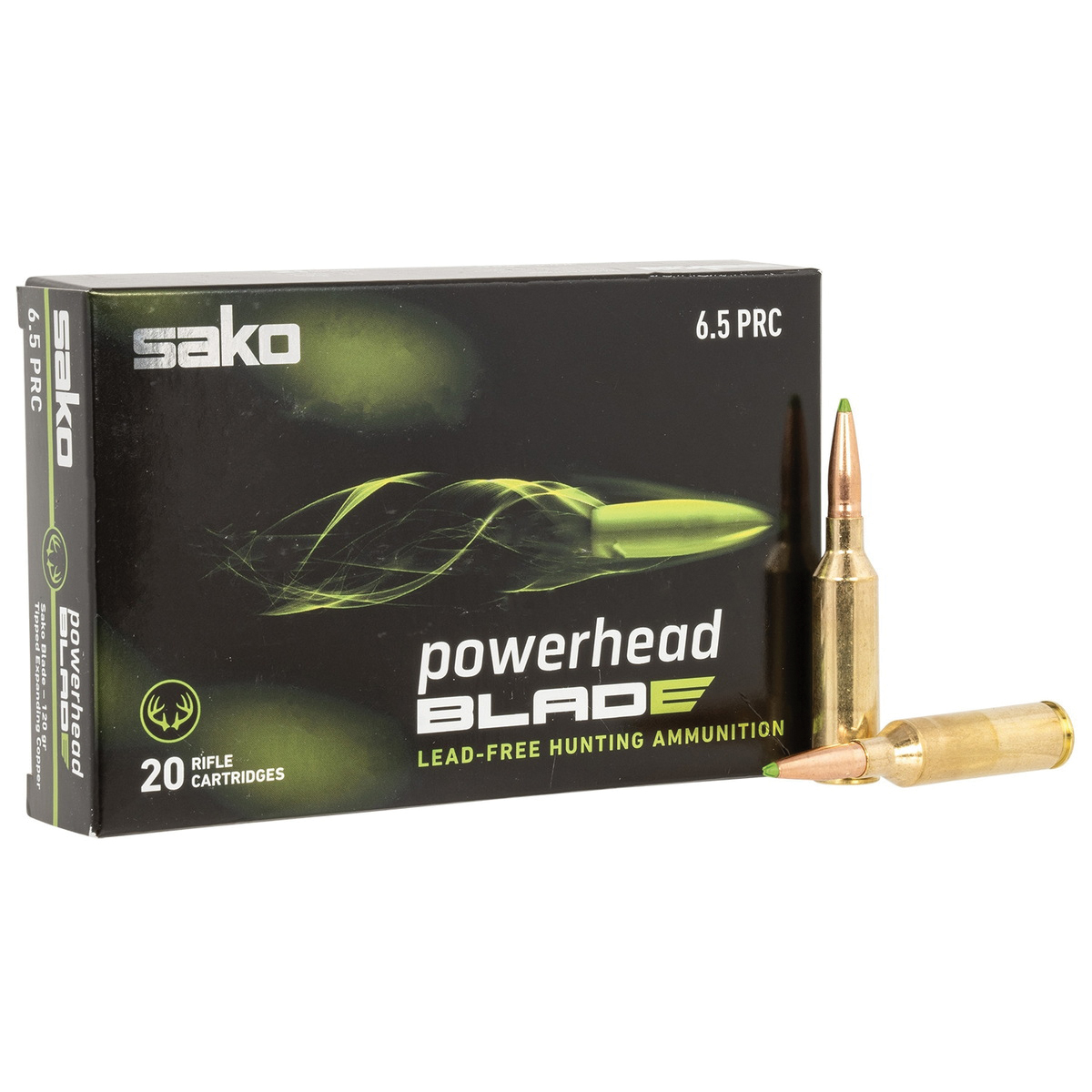Sako Powerhead Blade 6.5 PRC 120 gr LFBT 20rds Rifle Ammo for Lead-Free, Precision and Power - JASPHB65PRC120B - Sako