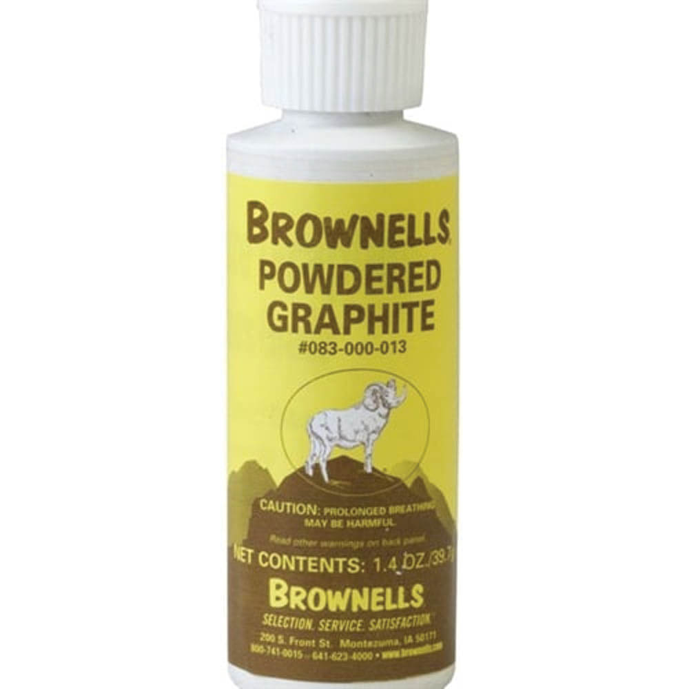 Brownells Powder Graphite, 1.40 oz Spout Bottle Black