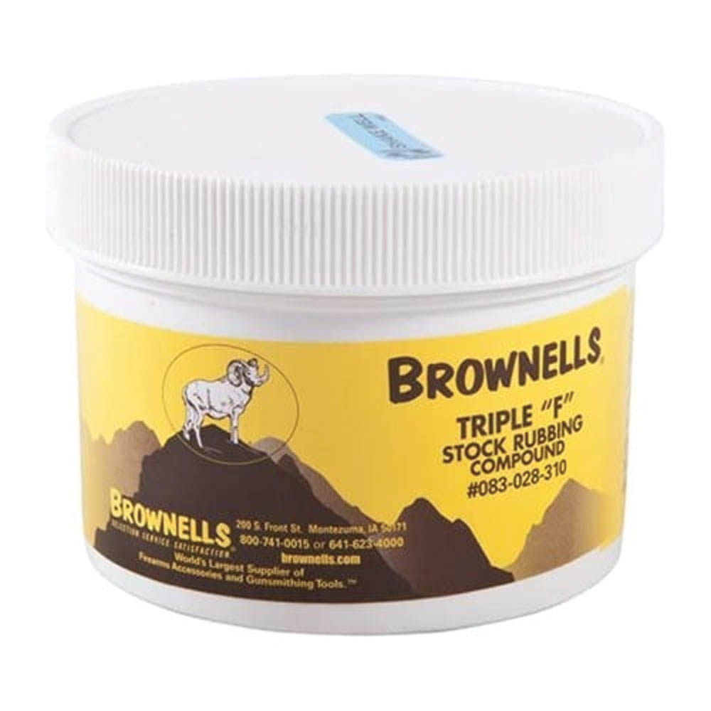 Brownells Triple F Stock Rubbing Compound, 10 oz