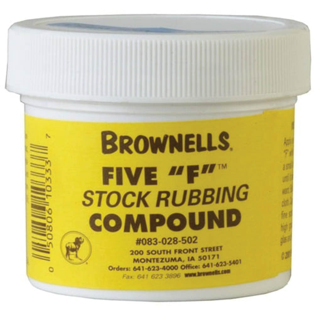 Brownells Five F Stock Rubbing Compound, 2 oz