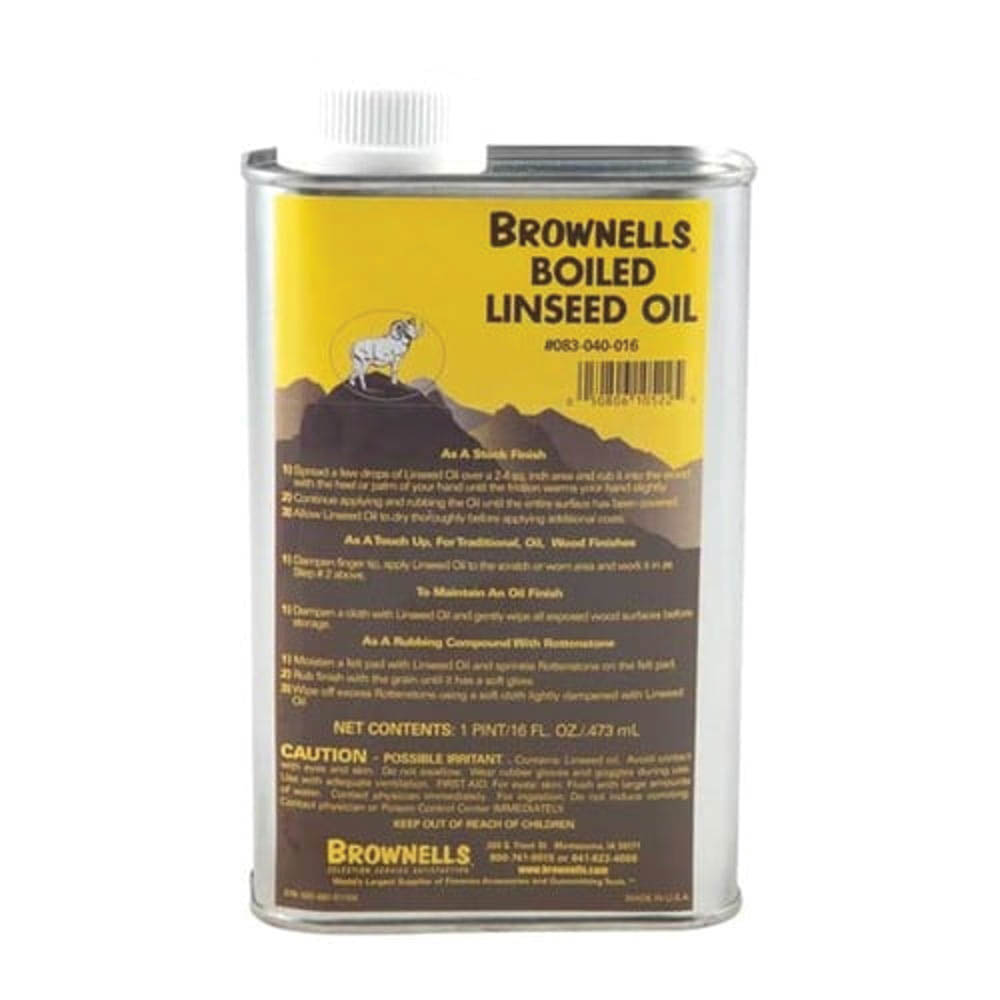 Brownells Boiled Linseed Oil, 1 Pint Clear