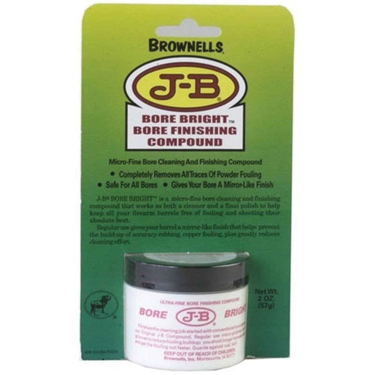 Brownells J-B Bore Bright Bore Finishing Compound, 2 oz Jar Pack of 12