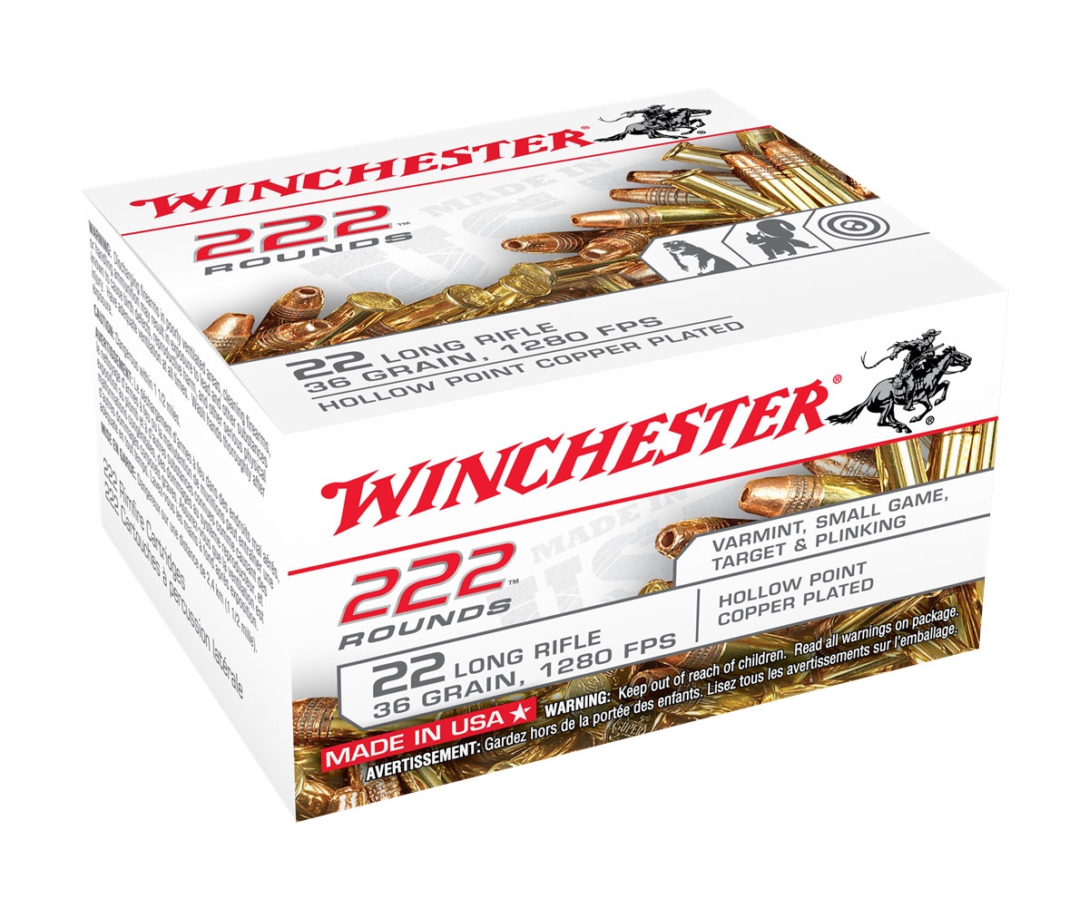 Winchester .22 LR 36gr CPHP 222 Round Bulk Pack of Ammunition - 22LR222HP - Winchester