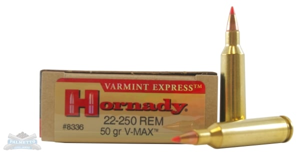 Hornady 22-250 Rem 50gr V-MAX Varmint Express Ammunition 20rds - 8336 - Hornady