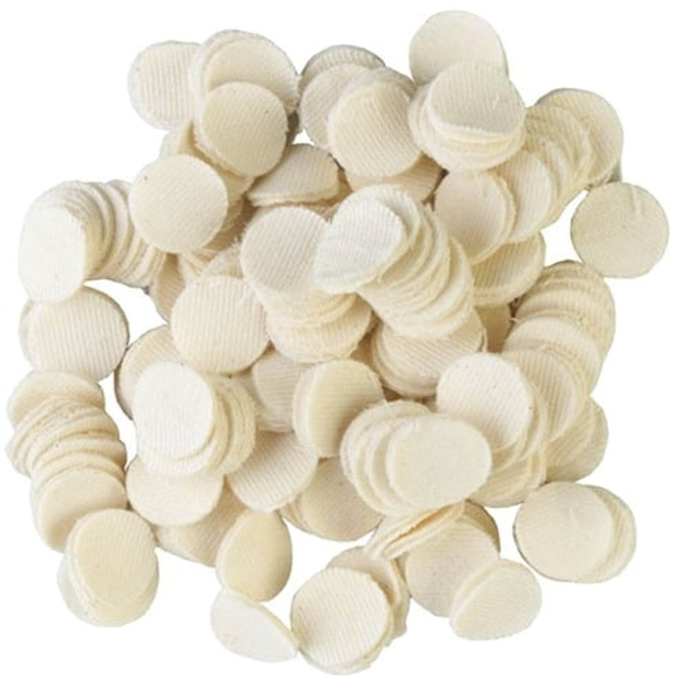 Brownells .25 Cal/.22 Cal 0.88" Heavy-Duty Round Patch, White Pack of 100