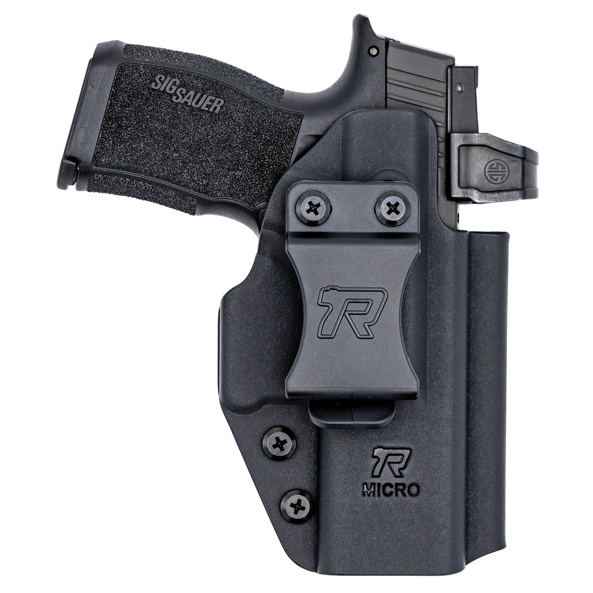 Rounded Gear Sig Sauer P365 IWB Holster Ambidextrous Kydex Black - Versatile and Reliable Carry - RGUNVRSLCMPCTBLK - Rounded Gear