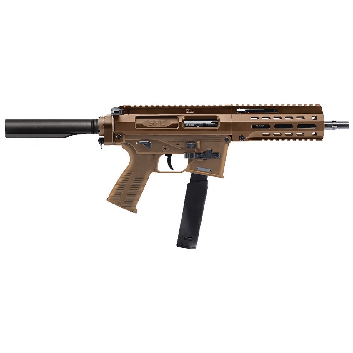 B&T USA SPC10 10mm 8.90" AR Pistol, Coyote Brown - BT-500167-AB-CT - B&T