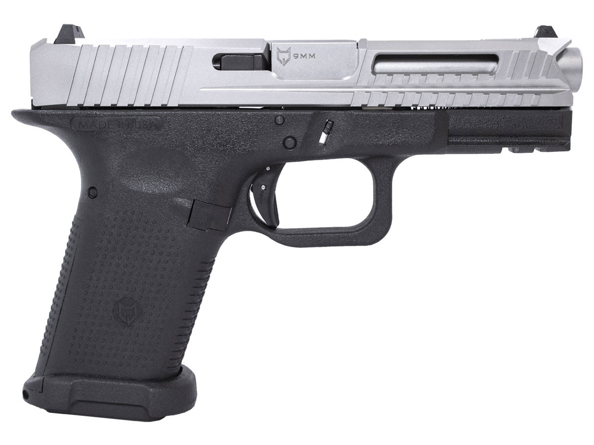 Lone Wolf LTD19 V1 RMR Cut Optics Ready 9mm Pistol, Silver/Black - LWD-LTD19-V1-RMR - Lone Wolf