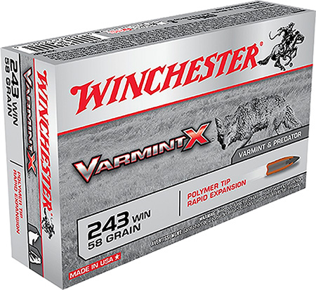 Winchester 243 58gr Varmint-X Ammunition 20rds - X243P - Winchester