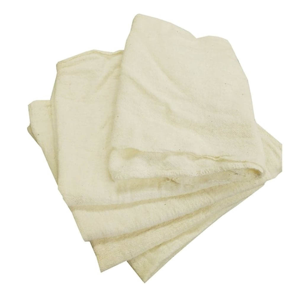 Brownells 13" x 13" Non-Dyed Shop Cloth, White Pack of 12