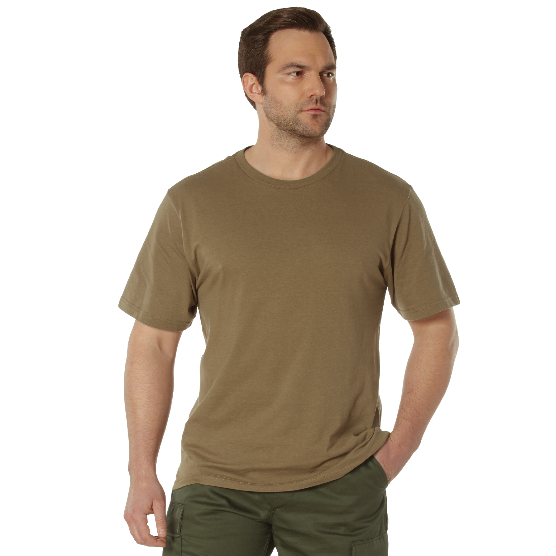 Rothco Rothco Full Comfort Fit T-Shirt - Brown, 2X-Large