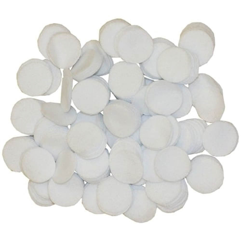 Brownells .22 Cal/.17 Cal 0.88" Round Flannel Patch, White Pack of 1000