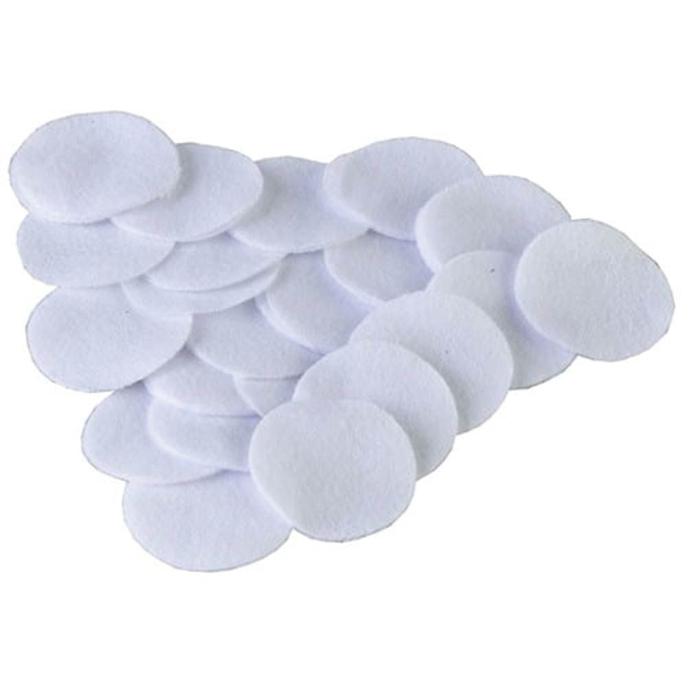 Brownells .270 Cal/.22 Cal 1.25" Round Flannel Patch, White Pack of 1000