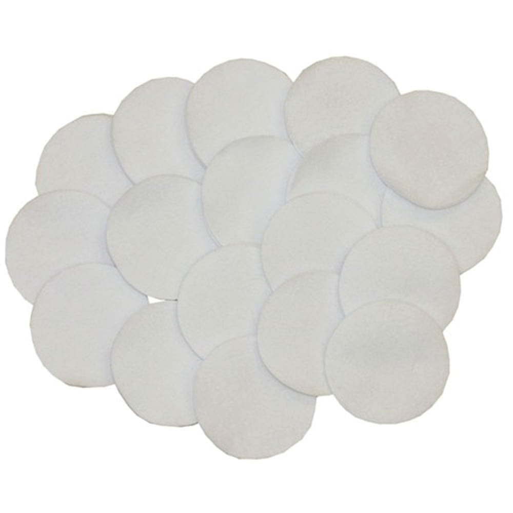 Brownells 20 Gauge/.35 Cal 2.25" Round Flannel Patch, White Pack of 1000
