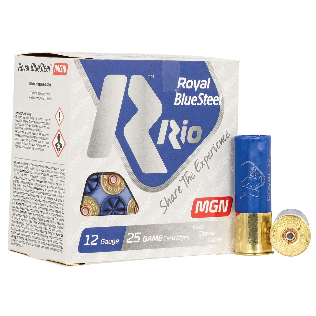 Rio Outdoors Corp Royal BlueSteel MGN 32 12 Gauge 3" BB 1-1/8 oz 25rds Shotshell - Effective for Ducks and Geese - RBSM32BB - Rio