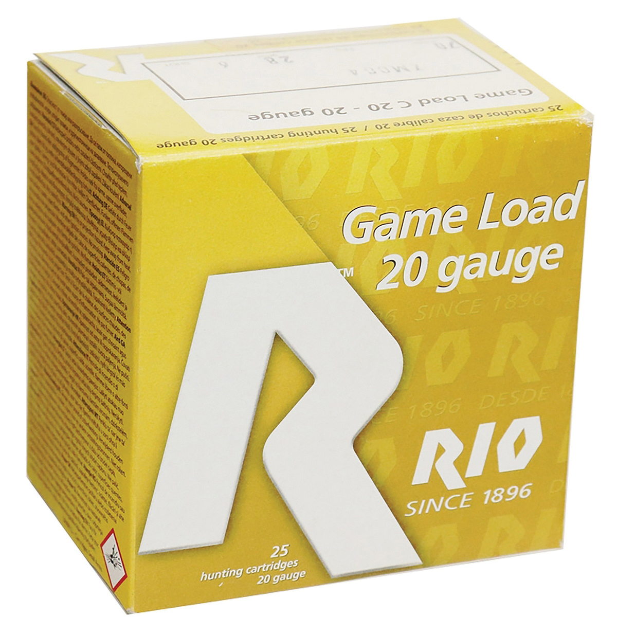 Rio Outdoors Corp Game Load 20 Magnum 20 Gauge 3" #6 1-1/4 oz 25rds Shotshell - Magnum Load for Small Game - RC206MGN - Rio