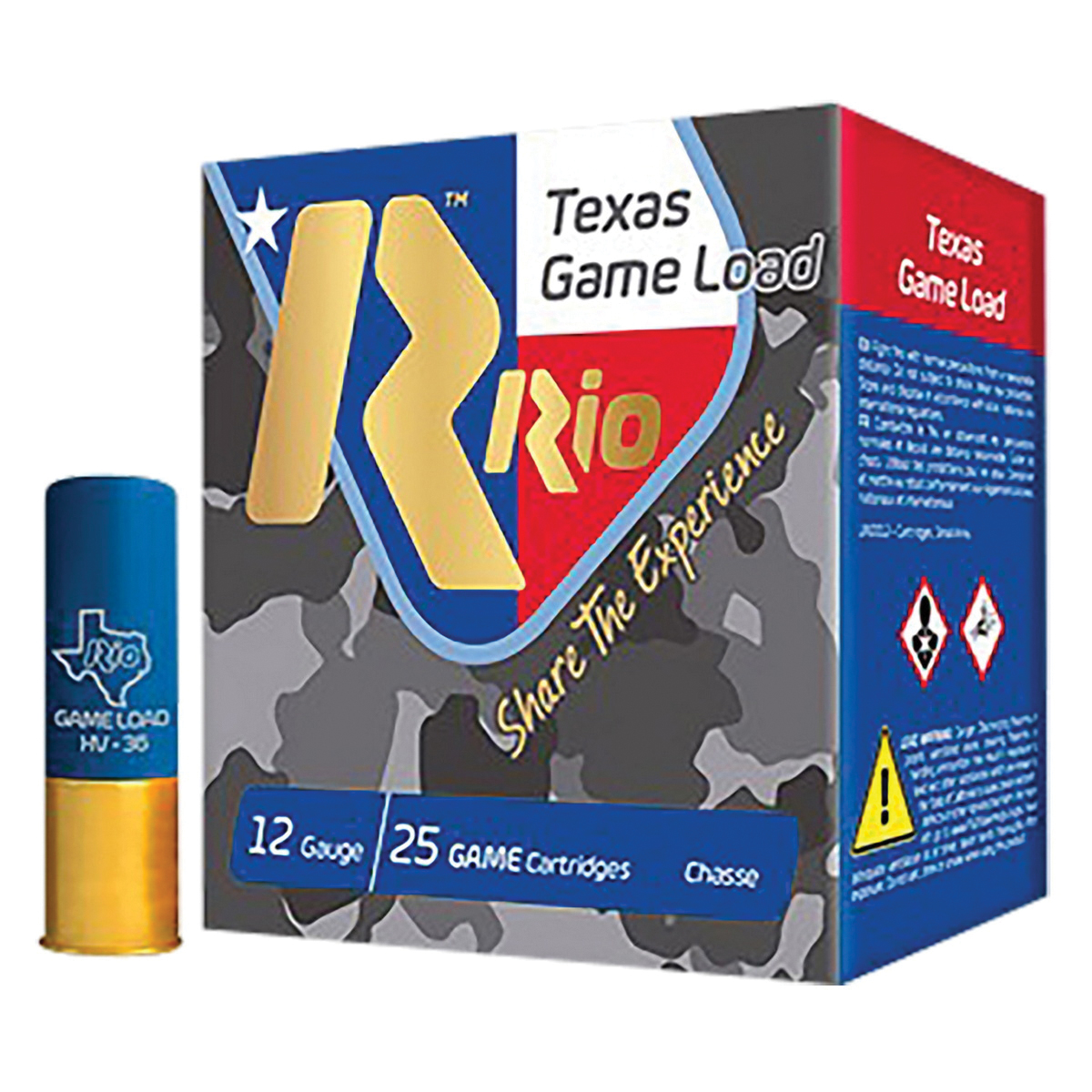 Rio Outdoors Corp Texas Game Load 12 Gauge 2-3/4" #8 1-1/4 oz 25rds Shotshell - High-Performance Hunting Ammo - TGHV368TX - Rio