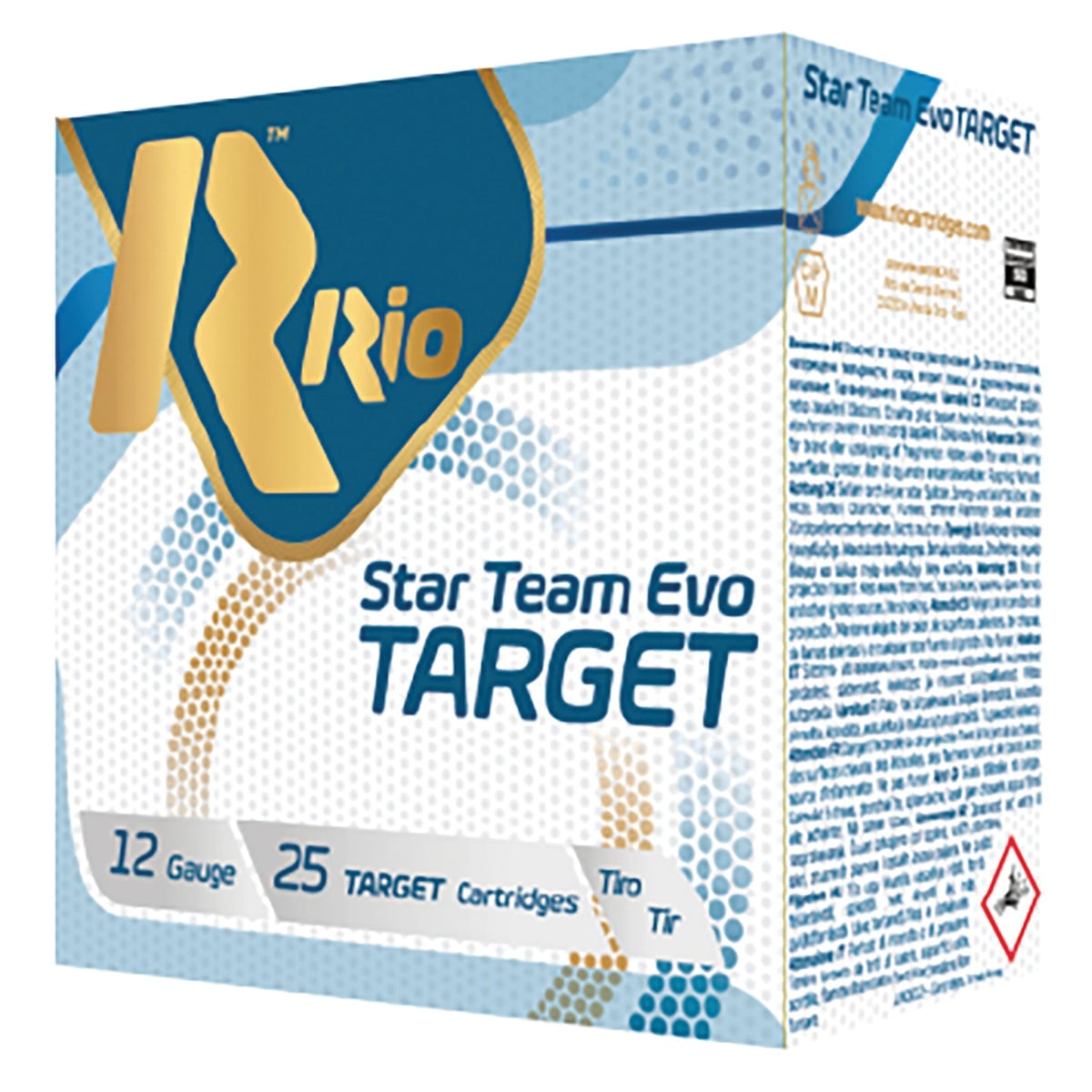Rio Outdoors Corp Star Team Evo Target 12 Gauge 2-3/4" #8 1-1/8 oz 250rds Shotshell - Bulk Pack for Target Shooting - STT32X8 - Rio Ammo