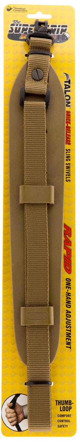 The Outdoor Connection Super Grip Sling w/ Swivels, Coyote Brown - SGSS-20971