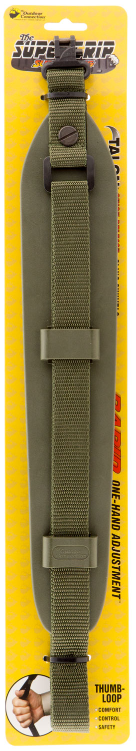 The Outdoor Connection Super Grip Sling w/ Swivels, Green - SGSS-20972