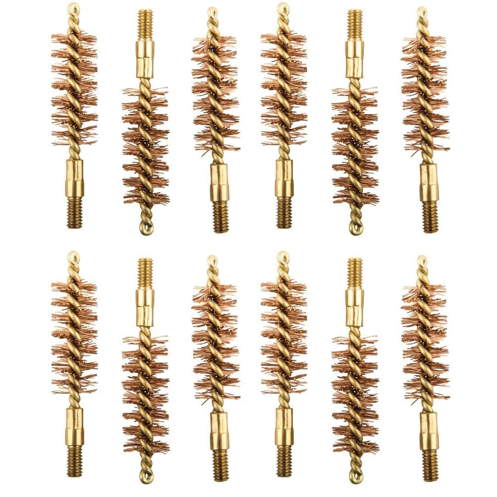Brownells .44 Cal/.45 Cal #8-32 Male Double-Tuff Bore Brush, Pack of 12