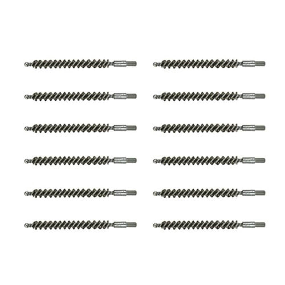 Brownells .243 Caliber/.25 Cal/6mm #8-32 Male Standard Line Bore Brush, Pack of 12