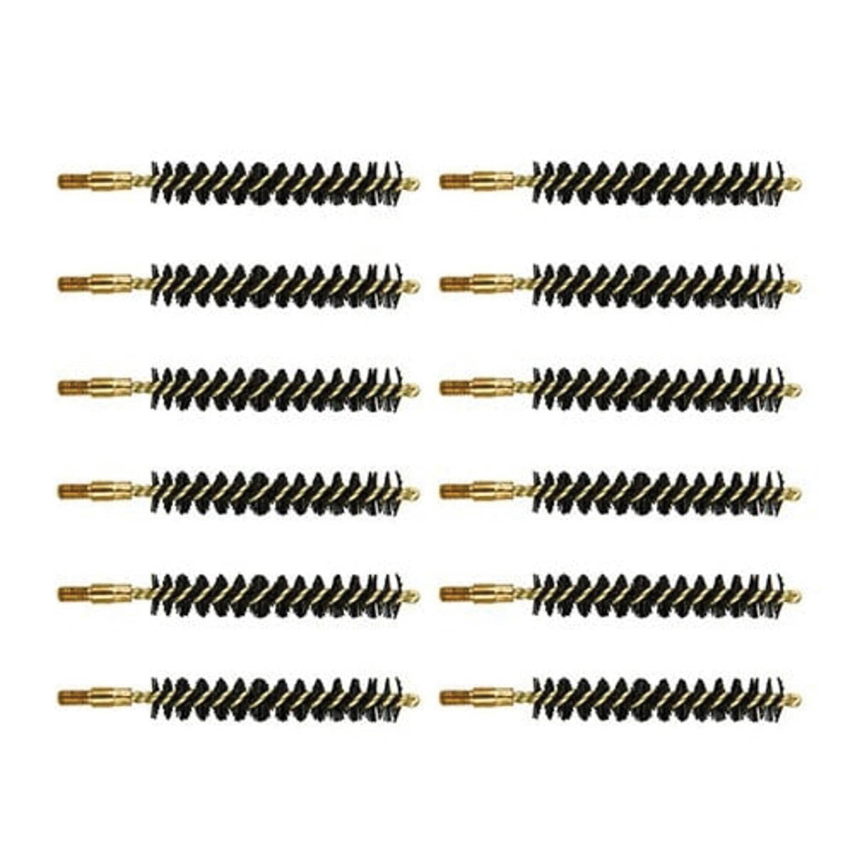 Brownells .35 Cal/.38 Caliber/.357 Cal #8-32 Male Heavy Weight Bore Brush, Pack of 12