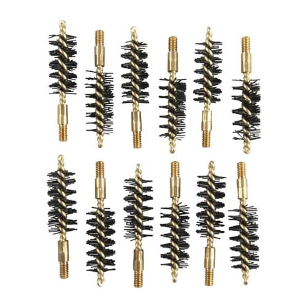 Brownells .44 Cal/.45 Cal #8-32 Male Heavy Weight Bore Brush, Pack of 12