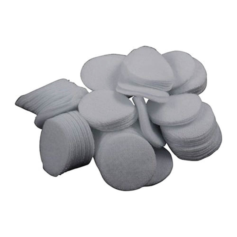 Brownells .22 Cal/.17 Cal 0.88" Round Flannel Patch, White Pack of 100