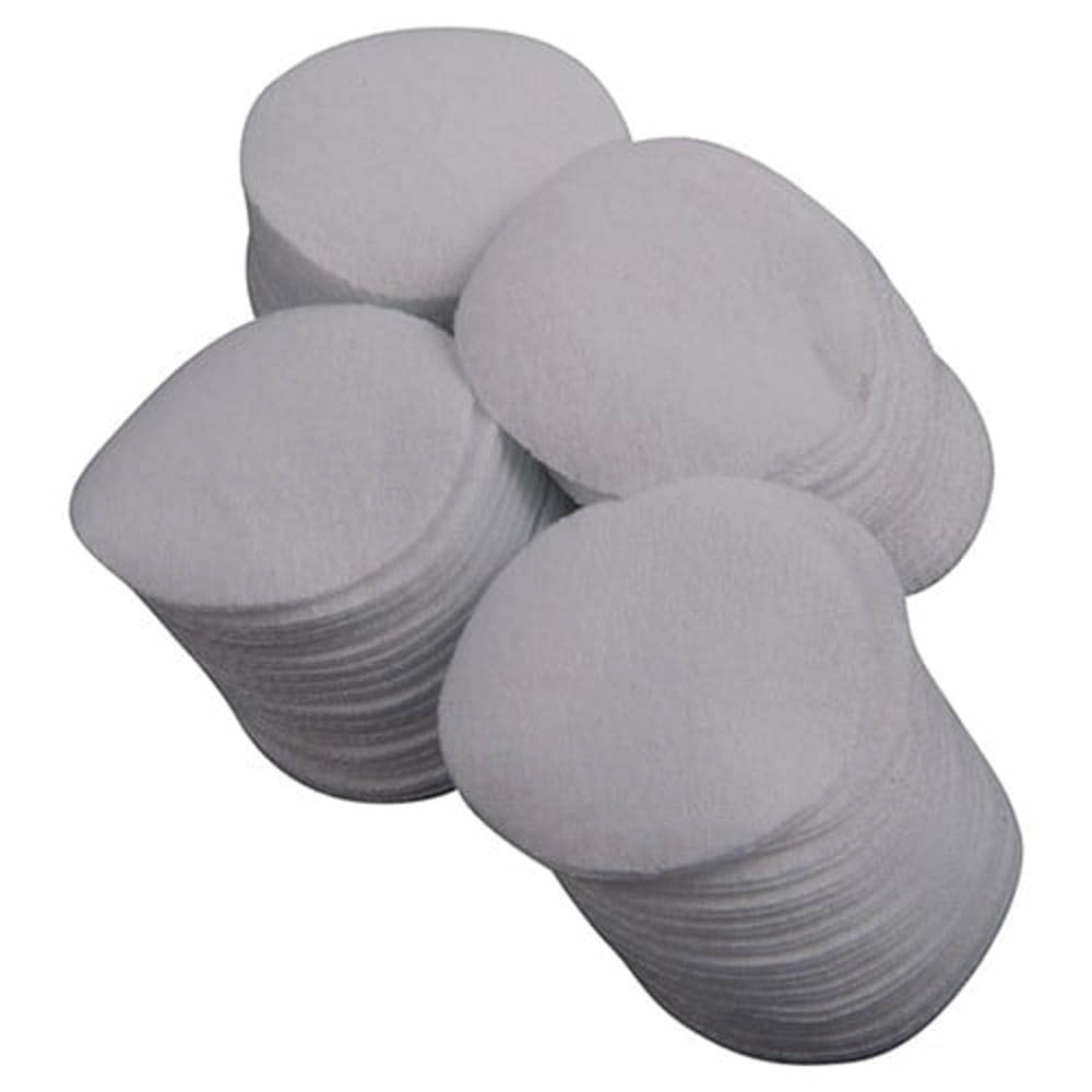 Brownells 7mm/9mm 1.75" Round Flannel Patch, White Pack of 100 - Brownells