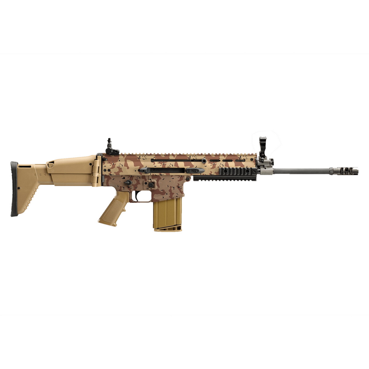 FN America SCAR 17S NRCH 7.62x51mm Semi-Auto Rifle, Flat Dark Earth/Camo - 38-101701-02 - Fnh