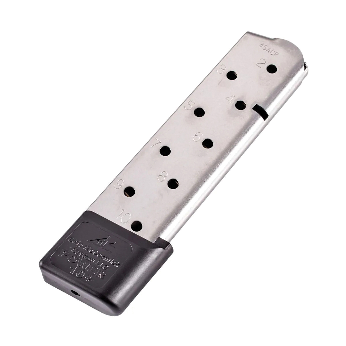 Chip McCormick Power Mag Plus Magazine: 1911: 45 Auto/ACP: 10rd Capacity: SS - 12151 - Chip Mccormick