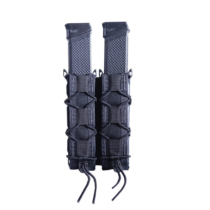 High Speed Gear Taco Double Extended Pistol Magazine/Baton Pouch - Black Versatile Dual-Function Pouch - 11EX02BK - High Speed Gear Inc.
