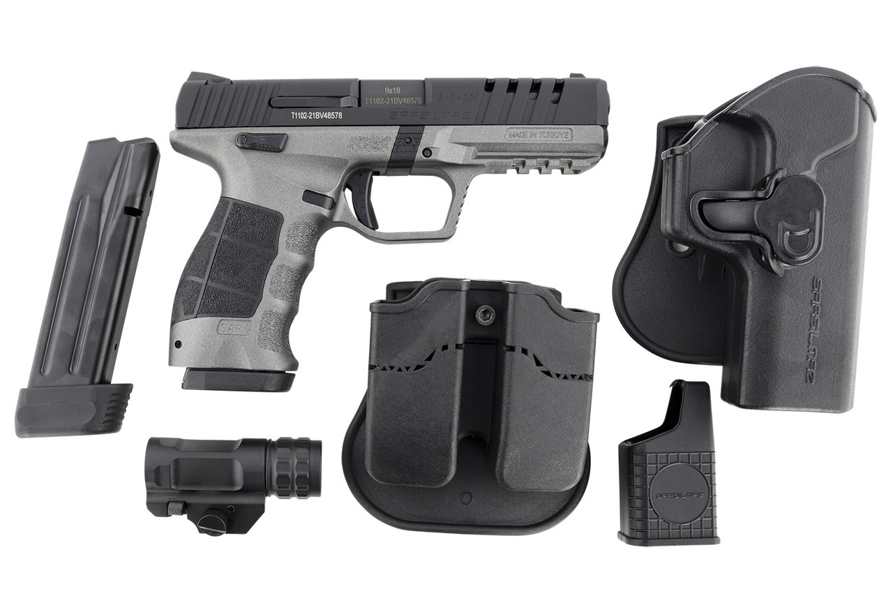 SAR USA SAR9 X 9mm 4.40" 19+1rds, Platinum Cerakote - SAR9XPTBL - Sar Usa