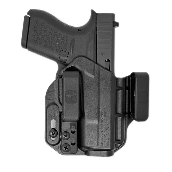 Bravo Concealment Torsion Glock G42 IWB Holster RH Polymer Black - Reliable and Comfortable Fit - BC20-1033 - Bravo Concealment