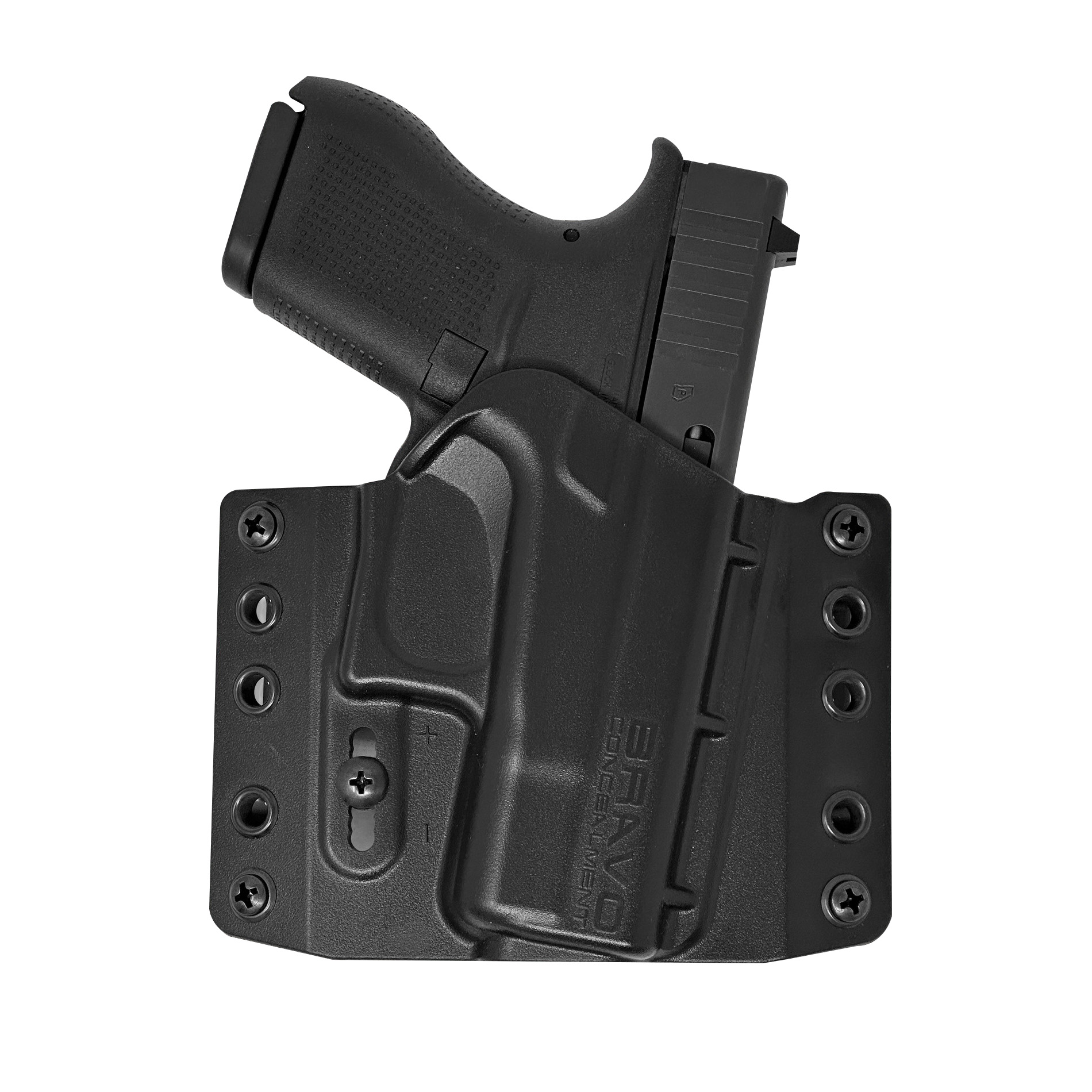 Bravo Concealment BCA Glock G42 OWB Holster RH Polymer Black - Durable and Secure Concealment - BC10-1033