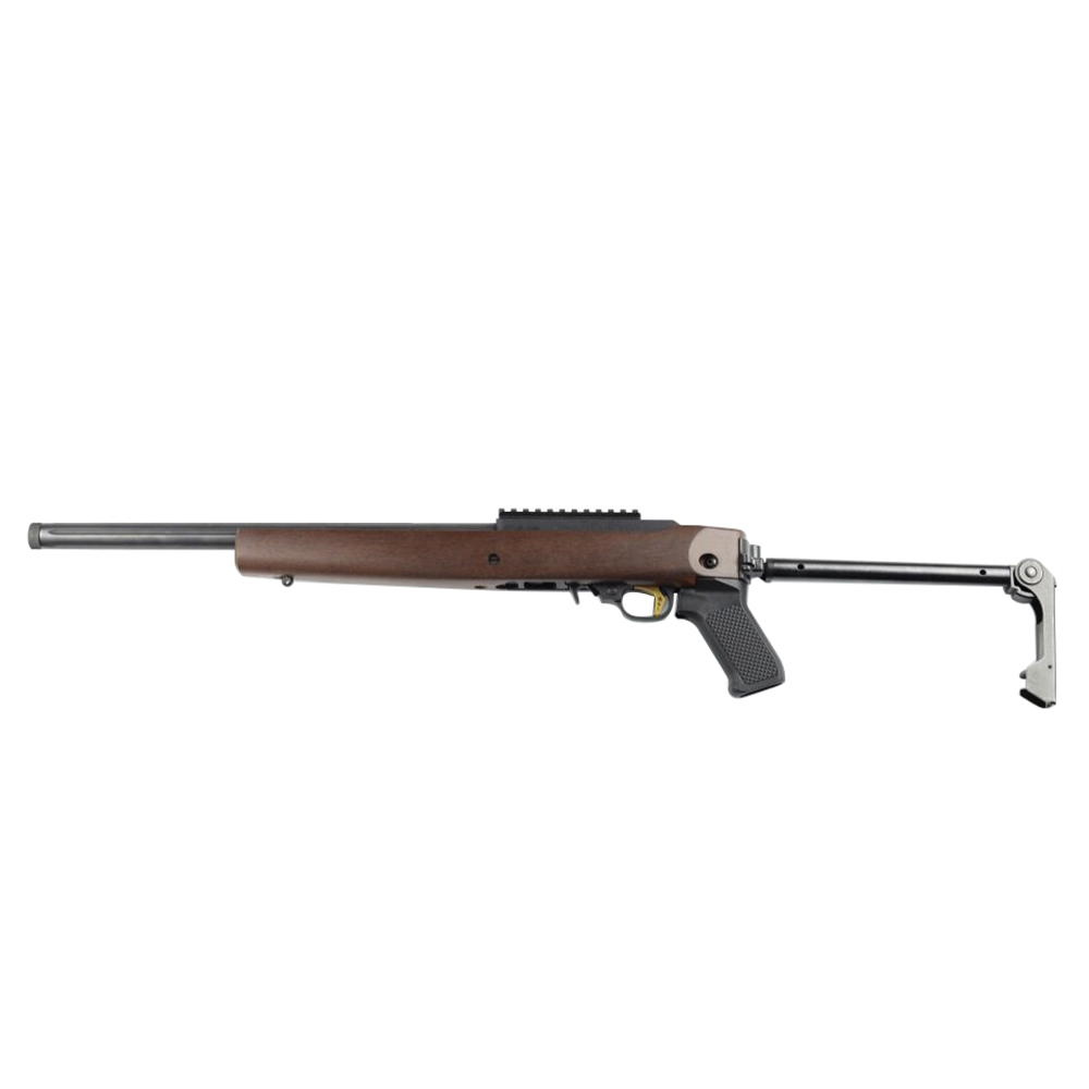 Samson Manufacturing B-TM Folding Stock Fits Ruger 10/22 Black/Walnut - Elegant and Functional Folding Stock for Ruger 10/22 - 10-00046-03 - Samson
