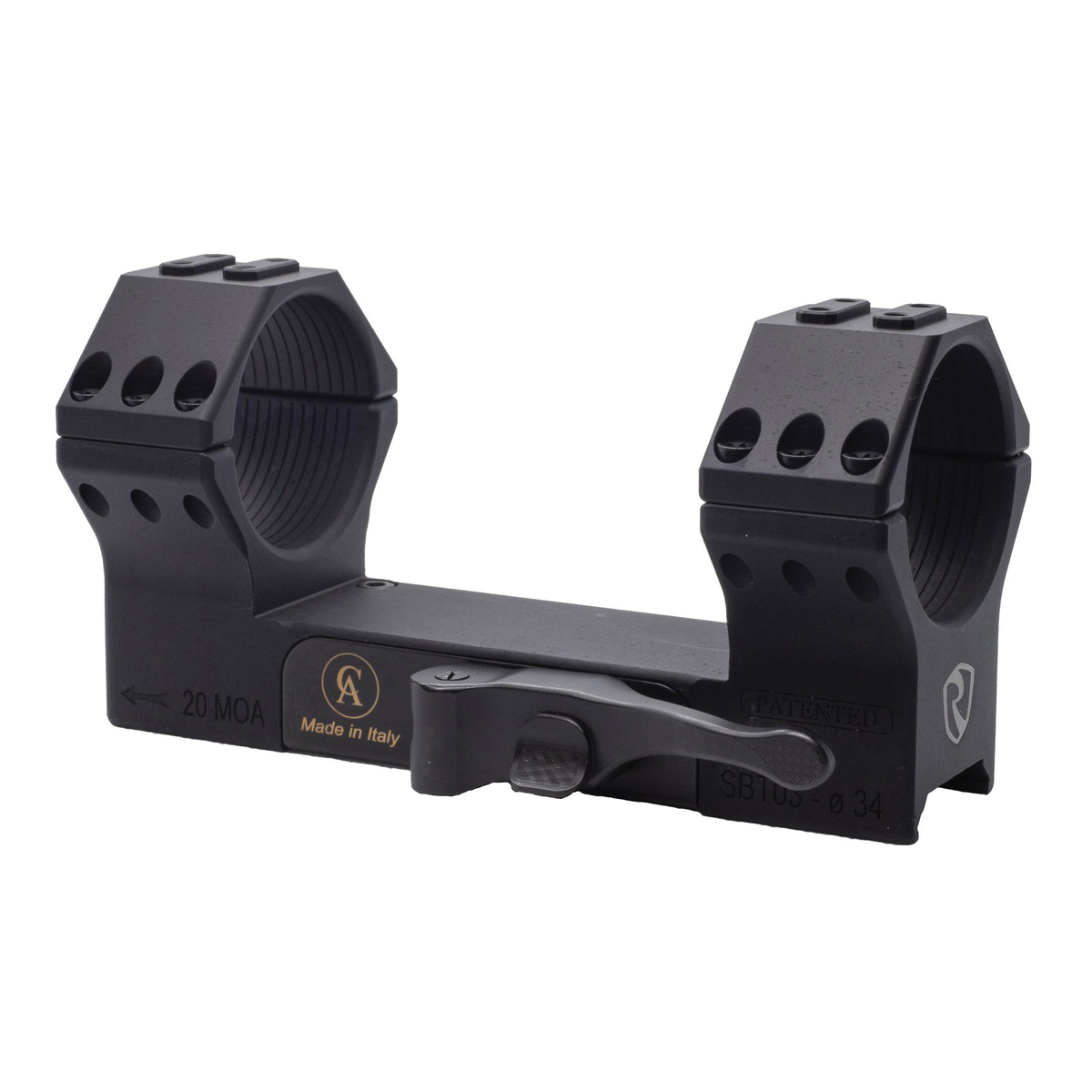 Riton Contessa Quick Detach Scope Mount 34mm Tube - Fast-Detach Picatinny Rail Scope Mount - XRC34QD23 - Riton