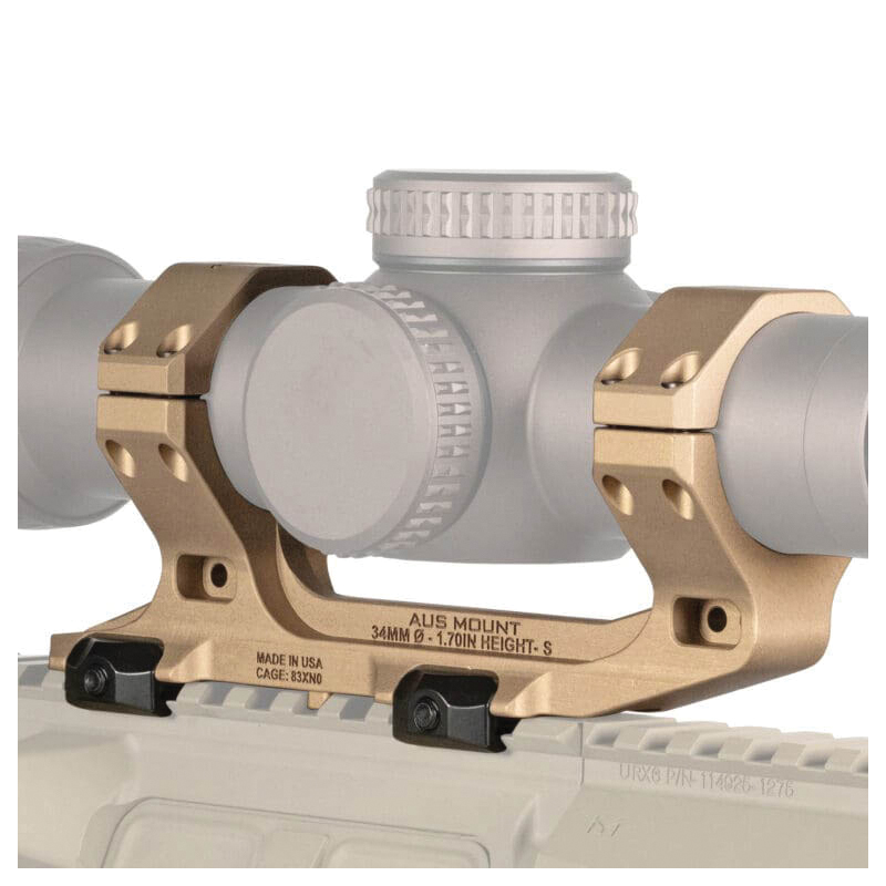 Reptilia LLC AUS 1-Piece Scope Mount 34mm Tube 1.70" - Reliable Mil-Std 1913 Picatinny Rail Scope Mount - 100-241 - Reptilia