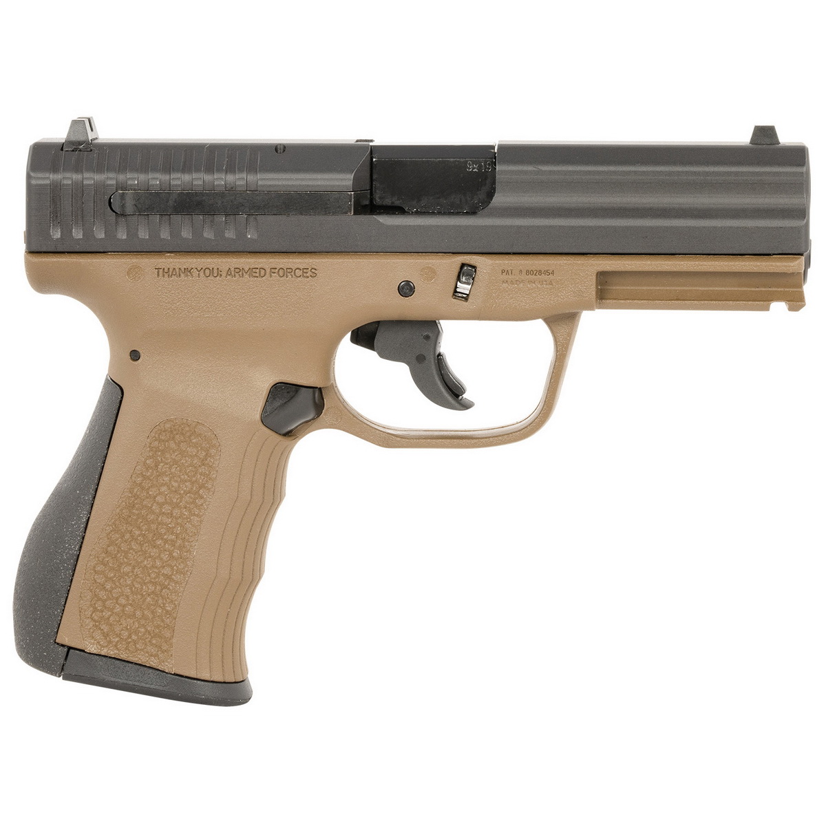 FMK Firearms 9C1 G2 CA/MA Compliant 9mm 3.87" 10rd Compact Pistol, Burnt Bronze - G9C1G2BRTSSCM - Fmk Firearms