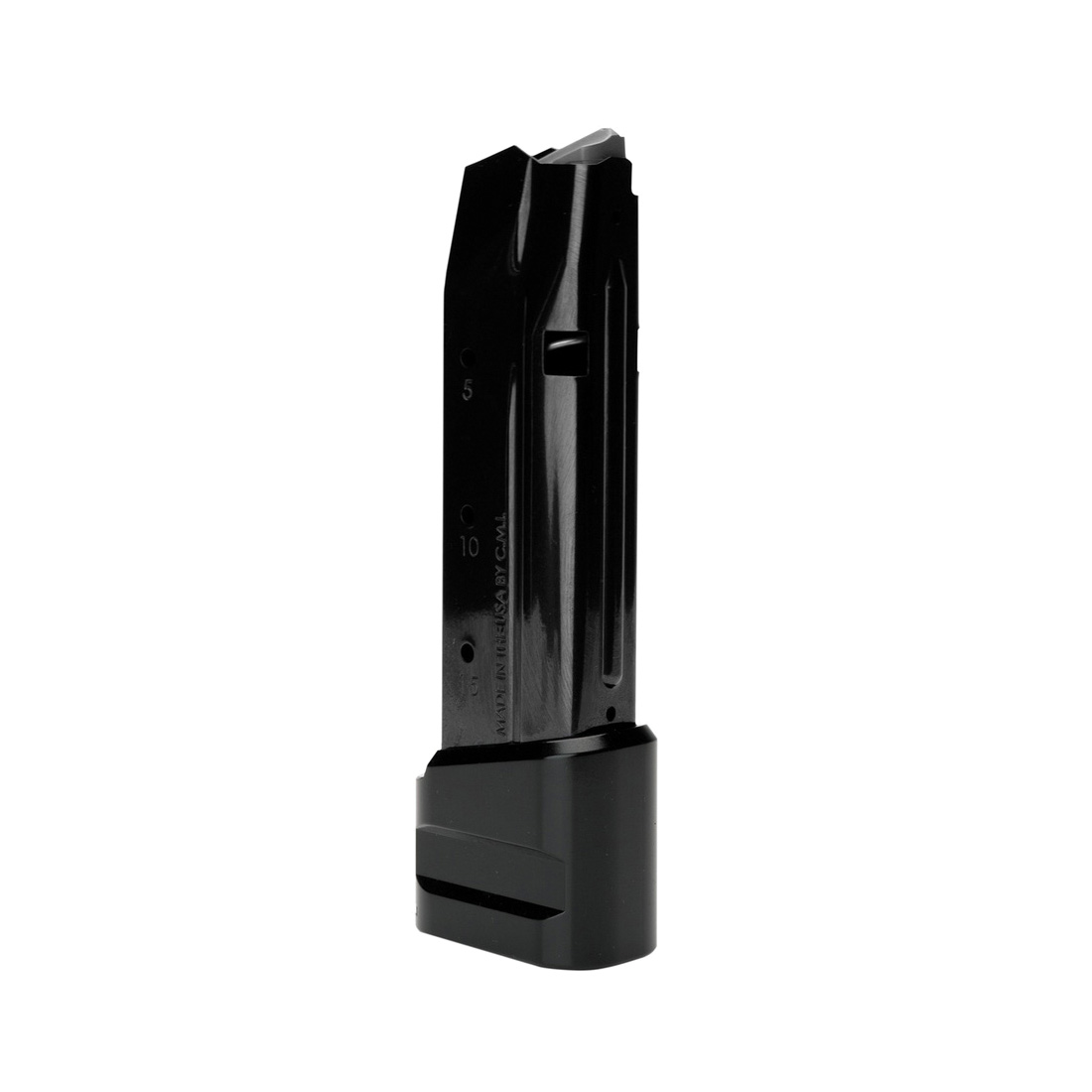 Shield Arms S15 Gen 3 +5 Magazine Extension 20rds for Glock G43X/G48 - Black High-Capacity - S15-ME-5INS-G3-BLK - Shield Arms