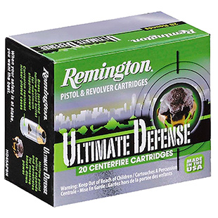Remington Ultimate Defense 40 S&W 180gr BJHP Ammunition 20rds - HD40SWBN - Remington