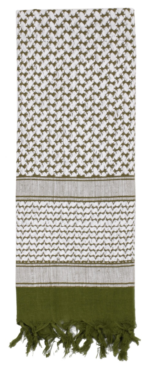 Rothco Rothco Shemagh Tactical Desert Keffiyeh Scarf - Olive Drab - White