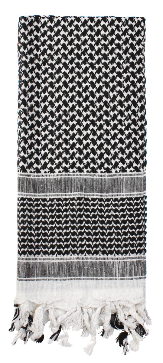 Rothco Rothco Shemagh Tactical Desert Keffiyeh Scarf - Black - White