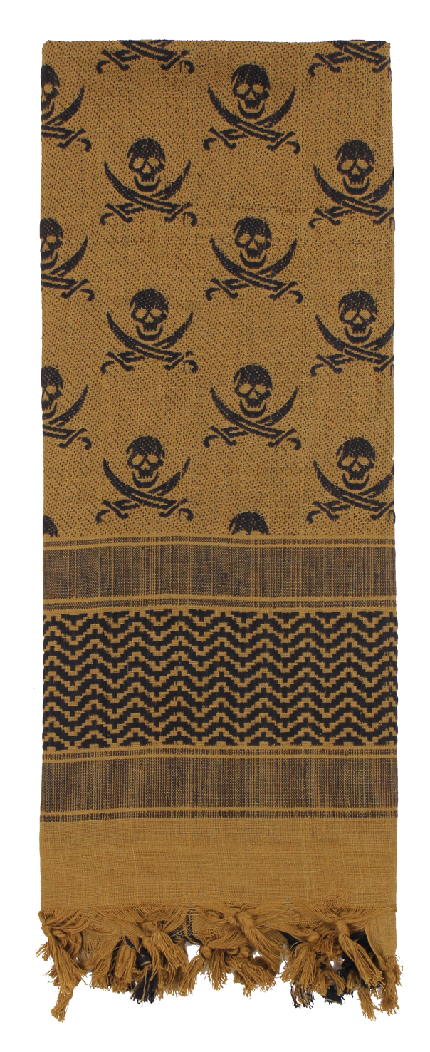 Rothco Rothco Skulls Shemagh Tactical Desert Keffiyeh Scarf - Coyote Brown