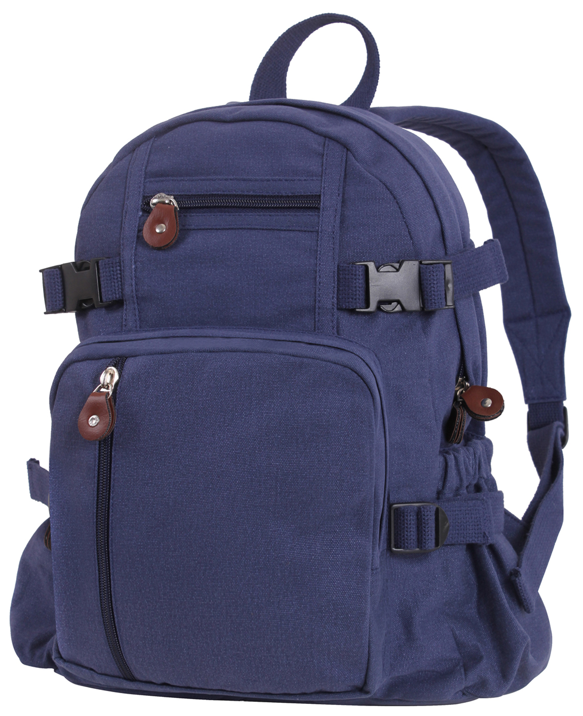 Rothco Rothco Vintage Canvas Compact Backpack - Navy Blue