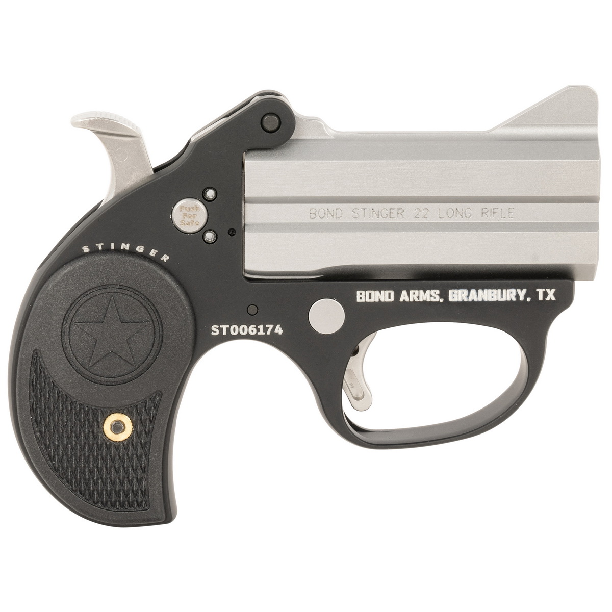 Bond Arms Stinger .22LR 3" Compact Pistol 2rds, Black - BASL - Bond Arms